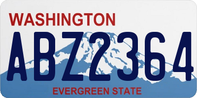 WA license plate ABZ2364