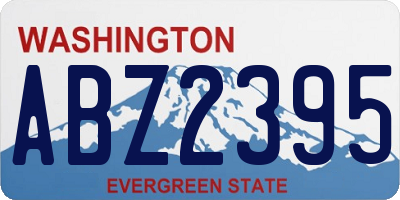 WA license plate ABZ2395