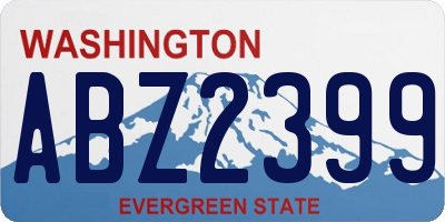 WA license plate ABZ2399