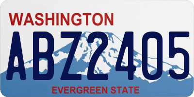 WA license plate ABZ2405