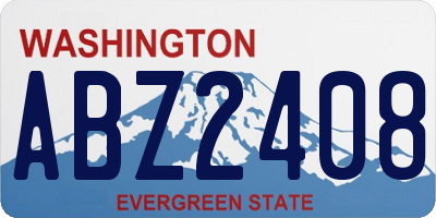 WA license plate ABZ2408
