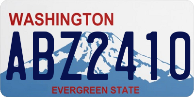 WA license plate ABZ2410