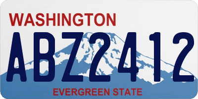 WA license plate ABZ2412