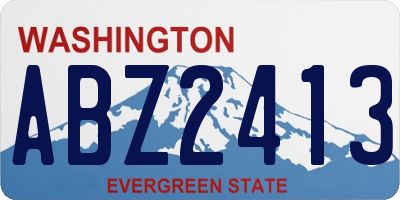 WA license plate ABZ2413