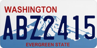 WA license plate ABZ2415