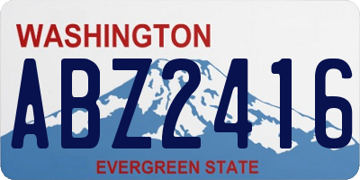 WA license plate ABZ2416