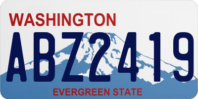 WA license plate ABZ2419