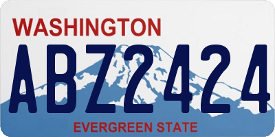 WA license plate ABZ2424
