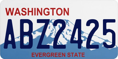 WA license plate ABZ2425