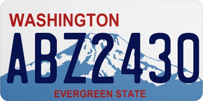 WA license plate ABZ2430
