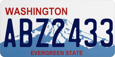 WA license plate ABZ2433
