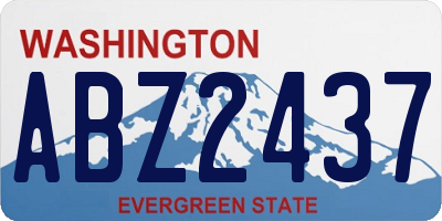 WA license plate ABZ2437
