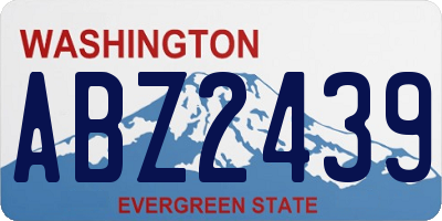 WA license plate ABZ2439