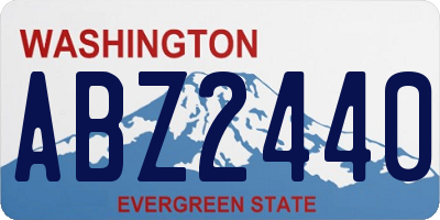 WA license plate ABZ2440