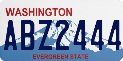 WA license plate ABZ2444