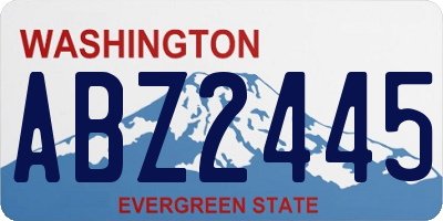 WA license plate ABZ2445