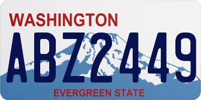 WA license plate ABZ2449