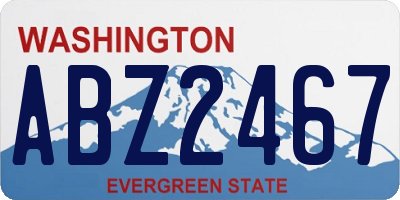 WA license plate ABZ2467