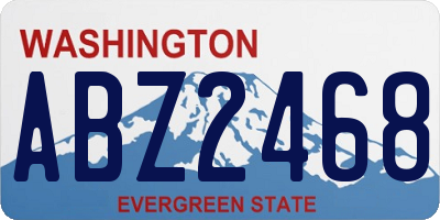 WA license plate ABZ2468