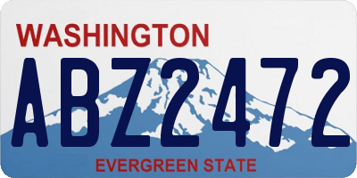 WA license plate ABZ2472