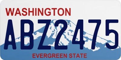 WA license plate ABZ2475