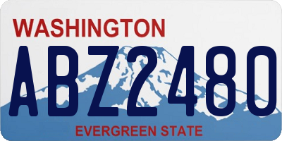 WA license plate ABZ2480