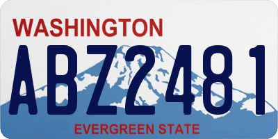 WA license plate ABZ2481