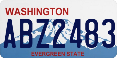 WA license plate ABZ2483