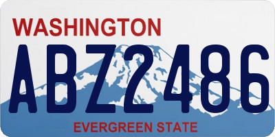 WA license plate ABZ2486