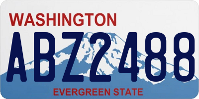 WA license plate ABZ2488