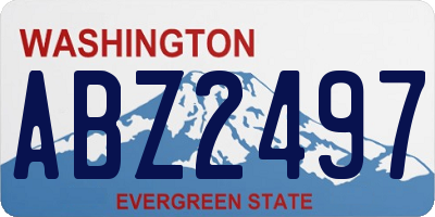 WA license plate ABZ2497