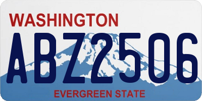 WA license plate ABZ2506