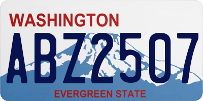 WA license plate ABZ2507