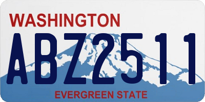 WA license plate ABZ2511