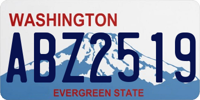 WA license plate ABZ2519