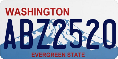 WA license plate ABZ2520