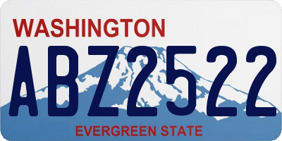 WA license plate ABZ2522