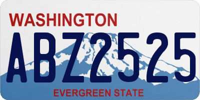 WA license plate ABZ2525