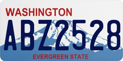 WA license plate ABZ2528