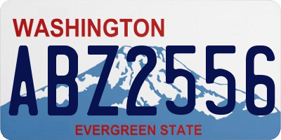 WA license plate ABZ2556