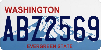 WA license plate ABZ2569