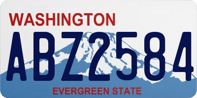 WA license plate ABZ2584