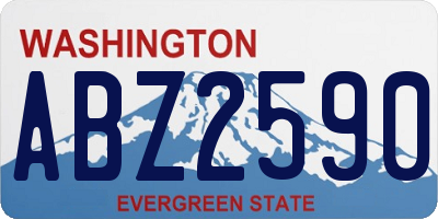 WA license plate ABZ2590