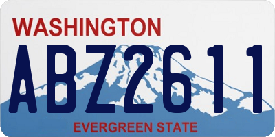 WA license plate ABZ2611