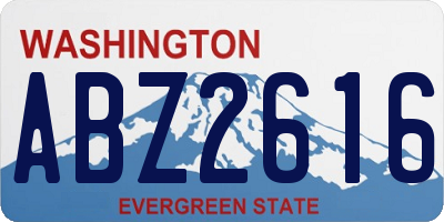 WA license plate ABZ2616