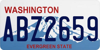 WA license plate ABZ2659