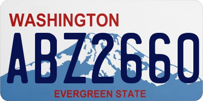 WA license plate ABZ2660