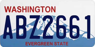 WA license plate ABZ2661