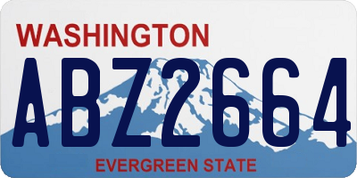 WA license plate ABZ2664