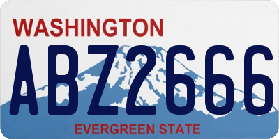 WA license plate ABZ2666